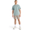 image:imageReebok Mens Small Logo Crewneck TShirt Standard Fit Lightweight CottonPoly Jersey FabricVintage Moss  Peak