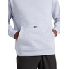 image:imageReebok Mens Transition Hoodie Oversized Fit Midweight Cottonpoly Fleece FabricGrey Heather