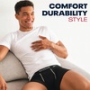 image:imageReebok Mens Underwear  3 Pack Performance Mens Big amp Tall Boxer Briefs  Lightweight Performance Fabric Wicks Away Sweat 7Inch Inseam Helps Reduce RideUp and Chafing All DayBlackBlackened PearlCherry
