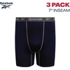 image:imageReebok Mens Underwear  3 Pack Performance Mens Big amp Tall Boxer Briefs  Lightweight Performance Fabric Wicks Away Sweat 7Inch Inseam Helps Reduce RideUp and Chafing All DayMaritime BlueDark GreyMaritime Blue
