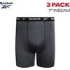 image:imageReebok Mens Underwear  3 Pack Performance Mens Big amp Tall Boxer Briefs  Lightweight Performance Fabric Wicks Away Sweat 7Inch Inseam Helps Reduce RideUp and Chafing All DaySurf the WebBlackBlackened Pearl
