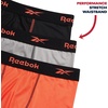 image:imageReebok Mens Underwear  3 Pack Performance Mens Boxer Briefs with Pouch  Extra Thigh Coverage for a Secure Feel During Work and Workouts Smooth Design Helps Reduce IrritationFiery OrangeMetallic GreyBlack