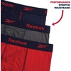 image:imageReebok Mens Underwear  3 Pack Performance Mens Boxer Briefs with Pouch  Extra Thigh Coverage for a Secure Feel During Work and Workouts Smooth Design Helps Reduce IrritationMaritime BlueTomato RedDark Grey