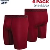 image:imageReebok Mens Underwear  6 Pack Performance Mens Boxer Briefs with Pouch  Extra Thigh Coverage for a Secure Feel During Work and Workouts Smooth Design Helps Reduce IrritationMagnetTibetan RedBlack