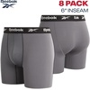 image:imageReebok Mens Underwear  8 Pack Performance Mens Boxer Briefs with Pouch  Stretch Performance Fabric Moves Naturally Without Feeling Restrictive Precise Inseam Sizing for Every SizeBlackBlackened Pearl