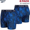 image:imageReebok Mens Underwear  8 Pack Performance Mens Boxer Briefs with Pouch  Stretch Performance Fabric Moves Naturally Without Feeling Restrictive Precise Inseam Sizing for Every SizeMaritime BlueSurf the WebBlackened PearlPrint
