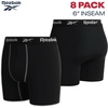 image:imageReebok Mens Underwear  8 Pack Performance Mens Boxer Briefs with Pouch  Stretch Performance Fabric Moves Naturally Without Feeling Restrictive Precise Inseam Sizing for Every SizeAll Black