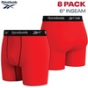 image:imageReebok Mens Underwear  8 Pack Performance Mens Boxer Briefs with Pouch  Stretch Performance Fabric Moves Naturally Without Feeling Restrictive Precise Inseam Sizing for Every SizeBlackRedGrey