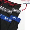 image:imageReebok Mens Underwear Boxer Briefs  3 Pack Stretch Performance Moisture Wicking Boxers for Men with Contour Pouch 6 Inseam3pk  All Black