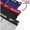 image:imageReebok Mens Underwear Boxer Briefs  3 Pack Stretch Performance Moisture Wicking Boxers for Men with Contour Pouch 6 InseamBlackLight GreyBlue