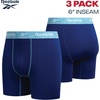 image:imageReebok Mens Underwear Boxer Briefs  3 Pack Stretch Performance Moisture Wicking Boxers for Men with Contour Pouch 6 InseamDark GreyBlackBlue Depths