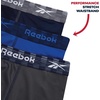 image:imageReebok Mens Underwear Boxer Briefs  3 Pack Stretch Performance Moisture Wicking Boxers for Men with Contour Pouch 6 InseamMaritime BlueSurf the Web Blackened Pearl