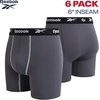 image:imageReebok Mens Underwear Boxer Briefs  6 Pack Stretch Performance Moisture Wicking Boxers for Men with Contour Pouch 6 InseamAll Blackened Pearl