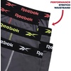 image:imageReebok Mens Underwear Boxer Briefs  6 Pack Stretch Performance Moisture Wicking Boxers for Men with Contour Pouch 6 InseamAll Blackened Pearl
