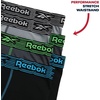 image:imageReebok Mens Underwear Boxer Briefs  6 Pack Stretch Performance Moisture Wicking Boxers for Men with Contour Pouch 6 InseamBlackened PearlMonumentBlack