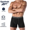 image:imageReebok Mens Underwear Boxer Briefs  6 Pack Stretch Performance Moisture Wicking Boxers for Men with Contour Pouch 6 InseamBlueAzure BlueBlack