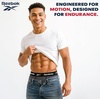 image:imageReebok Mens Underwear Boxer Briefs  6 Pack Stretch Performance Moisture Wicking Boxers for Men with Contour Pouch 6 InseamBlueBlackLight Grey