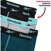 image:imageReebok Mens Underwear Boxer Briefs  6 Pack Stretch Performance Moisture Wicking Boxers for Men with Contour Pouch 6 InseamDark SeaAlloyBlack