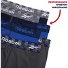 image:imageReebok Mens Underwear Boxer Briefs  6 Pack Stretch Performance Moisture Wicking Boxers for Men with Contour Pouch 6 InseamMaritime BlueSurf the WebBlackened Pearl