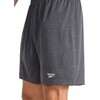 image:imageReebok Mens Viper 20 7 Short Standard Fit Lightweight Poly Grid Mesh FabricOld Ebony Heather