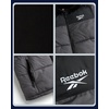 image:imageReebok Mens Winter Jacket  Heavyweight Insulated Puffer Jacket with Hood  Wind and Water Resistant Fabric Blocks Chill Sturdy FullZip Closure for Easy Layering Versatile Everyday StyleCharcoal Grey Ash