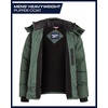 image:imageReebok Mens Winter Jacket Heavyweight Insulated Quilted Hooded Puffer Coat  DownAlternative Fill Traps Heat Without Bulk Water Resistant and Windproof Shell for Commutes or Outdoor UseOlive