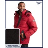 image:imageReebok Mens Winter Jacket Heavyweight Insulated Quilted Hooded Puffer Coat  DownAlternative Fill Traps Heat Without Bulk Water Resistant and Windproof Shell for Commutes or Outdoor UseDark Red