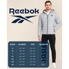 image:imageReebok Mens Winter Jacket Heavyweight Insulated Quilted Hooded Puffer Coat  DownAlternative Fill Traps Heat Without Bulk Water Resistant and Windproof Shell for Commutes or Outdoor UseCharcoal