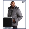 image:imageReebok Mens Winter Jacket Heavyweight Insulated Quilted Hooded Puffer Coat  DownAlternative Fill Traps Heat Without Bulk Water Resistant and Windproof Shell for Commutes or Outdoor UseCharcoal
