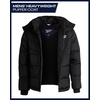 image:imageReebok Mens Winter Jacket Heavyweight Insulated Quilted Hooded Puffer Coat  DownAlternative Fill Traps Heat Without Bulk Water Resistant and Windproof Shell for Commutes or Outdoor UseBlack