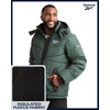 image:imageReebok Mens Winter Jacket Heavyweight Insulated Quilted Hooded Puffer Coat  DownAlternative Fill Traps Heat Without Bulk Water Resistant and Windproof Shell for Commutes or Outdoor UseOlive