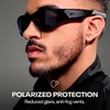 image:imageReebok Nitrous Smart Audio Sunglasses Black Polarized Lens Unisex HiFi Bluetooth Sport Glasses with UV Protection  Powered by LucydBlack