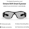 image:imageReebok Nitrous Smart Audio Sunglasses Black Polarized Lens Unisex HiFi Bluetooth Sport Glasses with UV Protection  Powered by LucydOctane Photochromic