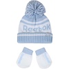 image:imageReebok 2Piece BabyToddler Winter Hat and Gripped Mittens Knitted Pom Beanie amp AntiSlip Gloves Cold Weather AccessoriesBlueIvory