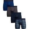 image:imageReebok Mens Boxer Briefs  4 Pack Underwear with Contour Pouch 6 Inseam  Athletic Stretch Performance MoistureWicking Fabric No Fly Pouch TagFree WaistbandCharcoal blue navy