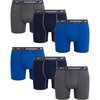 image:imageReebok Mens Boxer Briefs  6 Pack MoistureWicking Stretch Pouch 6  Lightweight Performance Fabric Wicks Away Sweat Supportive Long Leg Design Helps Reduce RideUp All DaySurf the WebBlackened PearlMaritime Blue