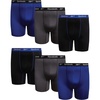 image:imageReebok Mens Boxer Briefs 6 Pack Big amp Tall MoistureWicking Mens Underwear  Precise 2XL4XL Inseam Sizing QuickDry Flexible Fabric Stays Comfortable Through Training and TravelCobalt BlueBlackDark Grey