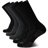 image:imageReebok Mens Crew Socks  Moisture Wicking Athletic Cushioned Socks 5 Pack  Stretch Performance Reinforced Heel amp Toe Arch Support Mid Calf StayUp Cuff Shoe Size 6125Stripes GreyBlack
