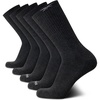 image:imageReebok Mens Crew Socks  Moisture Wicking Athletic Cushioned Socks 5 Pack  Stretch Performance Reinforced Heel amp Toe Arch Support Mid Calf StayUp Cuff Shoe Size 6125Classic Grey