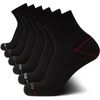 image:imageReebok Mens High Quarter Socks Arch Support Cushioned Athletic Socks 6 Pack  Lightweight Stretch Performance Fabric Cushioned Comfort Arch Support High Quarter Crew Shoe Size 6125Black