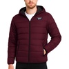 image:imageReebok Mens Lightweight Quilted Packable Puffer Jacket Plus Size 2X5X  Durable WeatherResistant Shell Blocks Wind and Light Moisture Structured Hood Secure Zip Pockets for Daily WearClassic Maroon