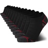image:imageReebok Mens Low Cut Socks Cushioned Moisture Wicking Athletic Socks 12 Pack  Stretch Performance Reinforced Heel amp Toe Arch Support Low Cut No Show Shoe Size 6125BlackRed