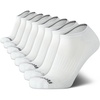image:imageReebok Mens Low Cut Socks Moisture Wicking Cushioned Athletic Socks 8 Pack  Stretch Performance Reinforced Heel amp Toe Arch Support Low Cut No Show Shoe Size 6125White