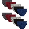 image:imageReebok Mens Low Rise Briefs 10 Pack Soft Stretch Cotton Underwear Briefs  Smooth SecondSkin Feel with Breathable Flexible Fabric QuickDry Tagless Comfort Built for Everyday SupportCharcoalCrimsonSharkskinBlackEvening Blue