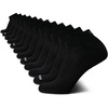 image:imageReebok Mens Quarter Socks Arch Support Performance Cushioned Socks 12 Pack  Stretch Performance Fabric Cushioned Arch Support Reinforced Heel amp Toe Shoe Size 6125Black
