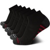 image:imageReebok Mens Quarter Socks Arch Support Performance Cushioned Socks 6 Pack  Stretch Performance Fabric Cushioned Arch Support Reinforced Heel amp Toe Shoe Size 6125BlackGrey Stripe