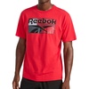 image:imageReebok Mens Short Sleeve Graphic Crewneck TShirt Standard Fit Lightweight CottonPoly FabricVector Red  Charade