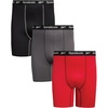 image:imageReebok Mens Underwear  3 Pack Performance Mens Big amp Tall Boxer Briefs  Lightweight Performance Fabric Wicks Away Sweat 7Inch Inseam Helps Reduce RideUp and Chafing All DayBlackBlackened PearlCherry