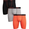 image:imageReebok Mens Underwear  3 Pack Performance Mens Boxer Briefs with Pouch  Extra Thigh Coverage for a Secure Feel During Work and Workouts Smooth Design Helps Reduce IrritationFiery OrangeMetallic GreyBlack