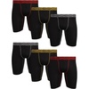 image:imageReebok Mens Underwear  6 Pack Performance Mens Boxer Briefs with Pouch  Extra Thigh Coverage for a Secure Feel During Work and Workouts Smooth Design Helps Reduce IrritationBlackBlackBlack